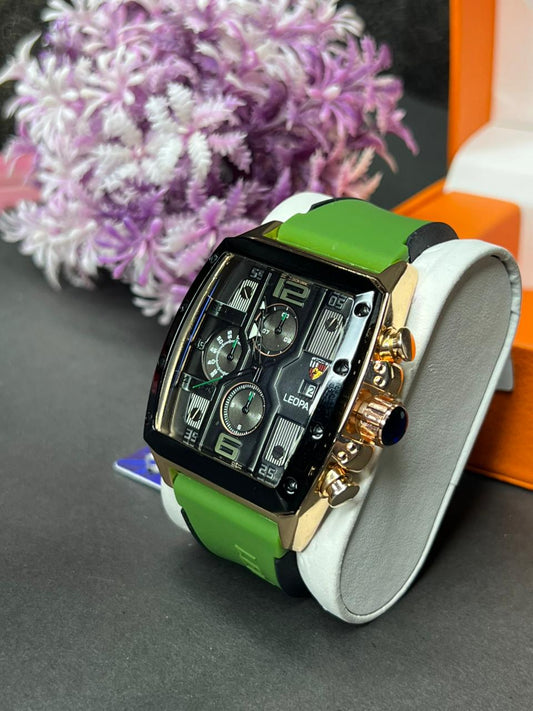 LEOPARD MEN CHRONOGRAPH STRAPS WATCH